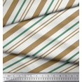 thumbnail image 2 of Soimoi Green Georgette Viscose Fabric Diagonal Stripe Print Fabric by Yard 42 Inch Wide, 2 of 5