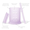 thumbnail image 3 of Olababy Silicone Training Cup with Straw Lid | Babies Water Drinking Cup | 6+ Mo Infant To 12-18 Months Toddler | Sippy Cup For Kids & Smoothie Cup | Baby Led Weaning (Lilac 5 oz), 3 of 4