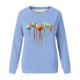 thumbnail image 4 of EQWLJWE Chandails pour Femmes Grande Taille Liquidation Chandail d'Automne pour Femmes à Manches Longues Mignon avec Empreinte de Patte d'Amour Basique à Col Rond Chandail Ample Haut à Enfiler 2023 Chandails Sans Capuche pour Femmes, 4 of 4