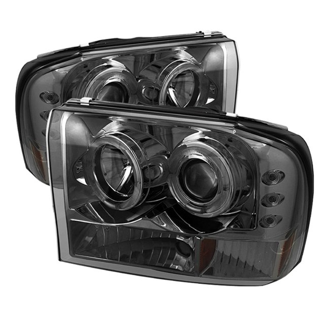 Spyder Auto 5010353 Ford F250 Super Duty 99-04 / Ford Excursion 00-04 1 Pce Projecteurs Phares - Version 2 - Halo LED -