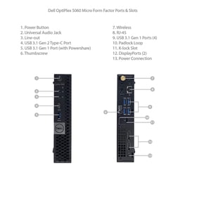 Rénovés Dell OptiPlex 5060 Intel. i5-8400T Bureau