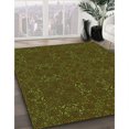 thumbnail image 3 of Ahgly Company Machine Washable Indoor Round Transitional Olive Green Area Rugs, 4' Round, 3 of 7