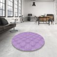 thumbnail image 4 of Ahgly Company Tapis d'Intérieur Lavable en Machine Carré Transitionnel Fleur Rose, 6 Pieds Carré, 4 of 7