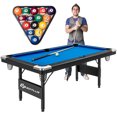 thumbnail image 1 of Goplus Table de Billard 6 Pi 76 Pouces Table de Piscine Pliable Parfaite pour Enfants et Adultes Bleu, 1 of 10