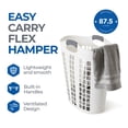 thumbnail image 2 of Gracious Living Easy Carry Flex Hamper, Ventilated Laundry Basket w/Handles, 2 of 9