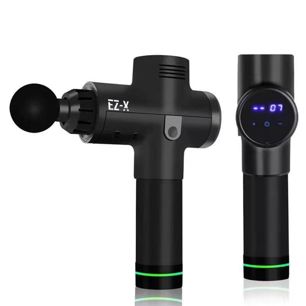 EZ-X Premium Percussion Massage Gun with 30 speed levels and 6