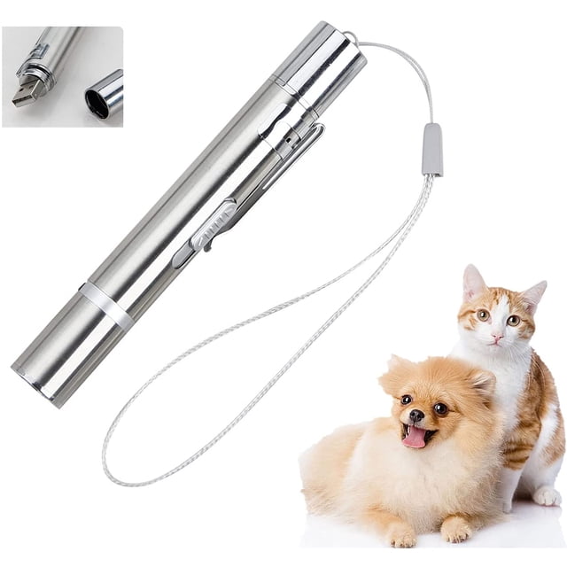 Jouet pour Chats d'Intérieur, Jouets Taquins pour Chats Rechargeables par USB, Pointeur Laser Portatif Multifonction avec Faisceau à Effets Multiples