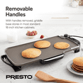 thumbnail image 4 of Presto 07062 Ceramic 22-inch Electric Griddle with removable handles Black, 4 of 11