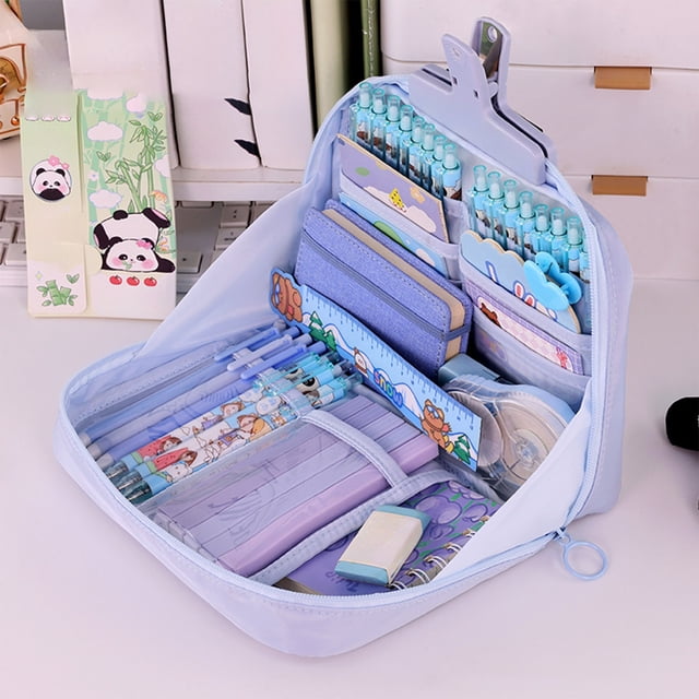 EGNMCR Closet Organizers and Storage, Kitchen Organization Pencil Case For Primary School Students 12-layer Pencil Case With High Appearance And Multifunctional Pencil Case Stationery pocket
