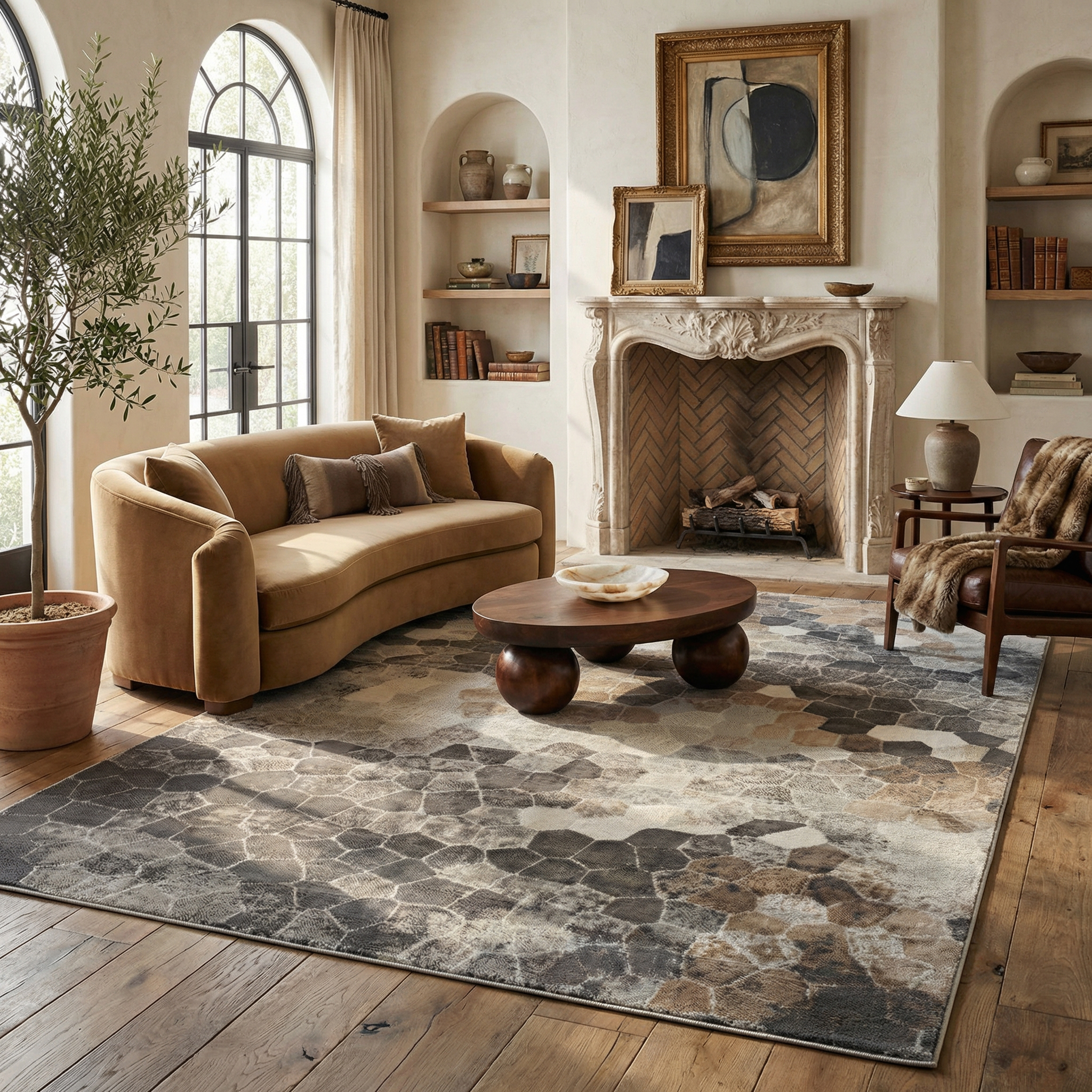 Rug Branch Havana Collection Tapis traditionnel en détresse