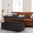 thumbnail image 3 of Simpli Home Avalon 44" Faux Leather Lift-Top Storage Ottoman in Tanners Brown, 3 of 7
