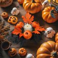 thumbnail image 4 of SLYNSHome Halloween Candle Rings Artificial Maple Leaf Mini Wreath Candle Holder Fall Autumns Thanksgiving Party Decoration, 4 of 7