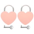 thumbnail image 1 of Shisuyan 2 Sets Love Locks Suitcase Padlocks Heart Shaped Luggage Padlock for Decor, 1 of 9