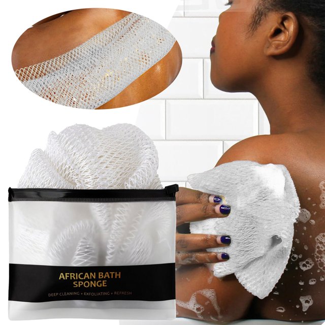 African Net Sponge Real African Exfoliating Body Scrubber Sponge With Knots African Net Shower Washcloths For Exfoliator Body Bathing Accessories