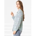 thumbnail image 4 of INSPIRE CHIC Women's Button Down Long Sleeve Ditsy Floral Shirt, 4 of 6