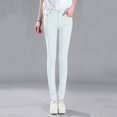 thumbnail image 4 of Kcodviy Women High Rise Jean Womens Casual Pants for Summer Classic Solid Color Ankle Womens Summer Pants Casual Jeans Casual Regular Tight Fitting Jeans, 4 of 8