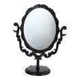 thumbnail image 1 of EeaseCA 1Pc Vintage Makeup Mirror Desktop Rotating Mirror Retro Cosmetic Mirror (Black), 1 of 9