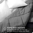 thumbnail image 4 of Bare Home Ultra-Soft Reversible Comforter - Goose Down Alternative - Oversized Queen, Black/Gray, 4 of 8