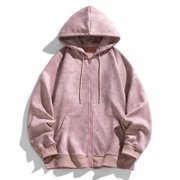 Hoodies Oversized Sweat Shirt Big and Tall Mens Clothing Big and Tall Sweatshirt Warm Sweatshirt Athletic Sweatshirts for Men, Pink, L
