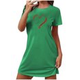 thumbnail image 1 of Cameland Chemises de Nuit pour Femmes Chemises de Nuit en Coton Manches Courtes Robe de Nuit Décontractée Pyjamas Doux Vêtements de Nuit, 1 of 3