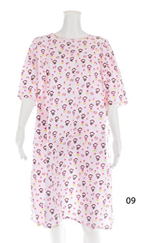 Women's Adaptive Flannel Backwrap Gown (Small, So Much Happiness - 09)