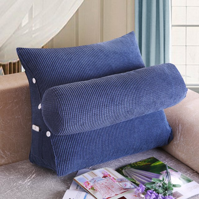 NK Soft Reading Pillow Triangle Back Cushion Pillow Sofa Bed Office Chair Rest Pillow Back Support Pillow