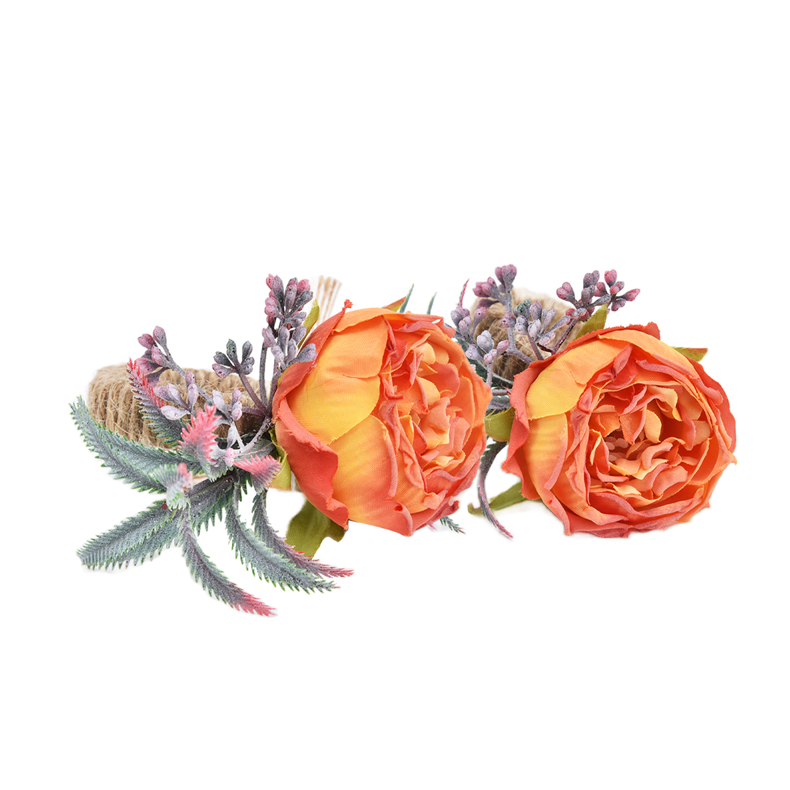 Sonew 2Pcs Innovative Napkin Buckle Simulation Flower Napkin loop Holder for Hotel Restaurant,Napkin Supplies