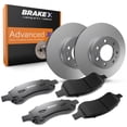 thumbnail image 1 of [Rear] Brake X Advanced X Replacement Disc Rotors and Premium Ceramic Brake Pads Kit | 6 Piece Set | For 2007-2008 Nissan Sentra 2.5, 1 of 6