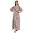 thumbnail image 1 of Inkmeso Robe à Manches Kimono Courtes Imprimée à Col en V pour Femmes, Robe Maxi Longue Décontractée d'Été, 1 of 7
