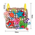 thumbnail image 3 of Milaget Bird Foraging Wall Toy, Woven Climbing Hammock Mat with Colorful Chewing Toy for, 3 of 9