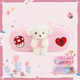 thumbnail image 4 of CAROOTU Cartoon Pencil Case with Compartment 3D Bear Design Stationery Storage Bag Back To School Gift for, 4 of 7