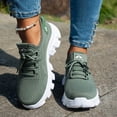 thumbnail image 2 of Womens Chunky Walking Shoes Comfortable Arch Support Orthopedic Woven Non Slip Jogging Work Fashion Sneakers, 2 of 7