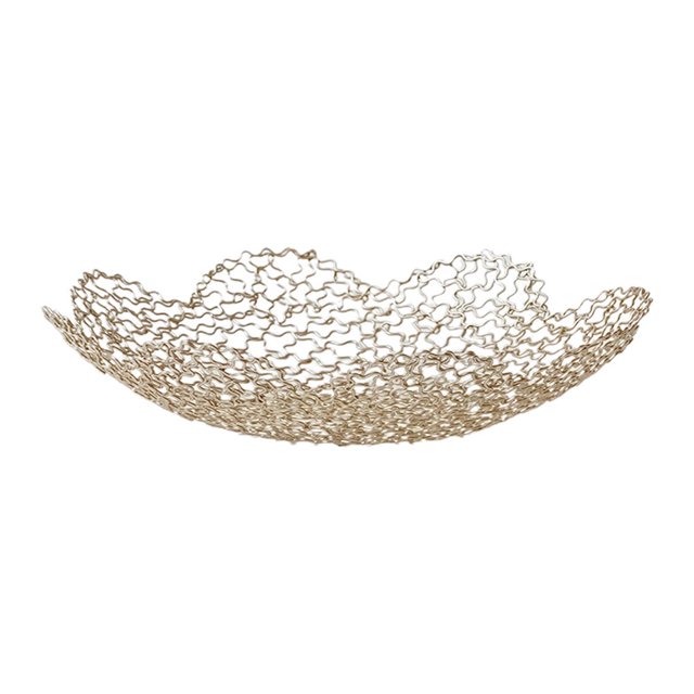 MesaSe Creative Fruit Bowl Storage Tray Durable Iron Thickened And Upgraded Material Gold Home Organizer