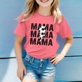 thumbnail image 2 of T-Shirts d'Été pour Filles, Imprimé Lettres, Manches Courtes, Basiques, Col Rond, Sport, Taille 12-13T, 2 of 4