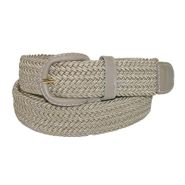 CTM® Ceinture Tressée Élastique avec Boucle Couverte (Lot de 2) (Hommes)