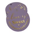 thumbnail image 1 of Inkdotpot 100 Pack Real Gold Foil Paper Tag Love Is Sweet Wedding Favor Hang Tag, 1 of 6