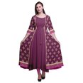 thumbnail image 1 of Bimba Printed Anarkali DressForWomen Long Flared Kurti Chic Style Ethnic Kurta, 1 of 6