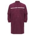 thumbnail image 3 of Jizyo Unisex Mens Womens Cotton Factory Work Jacket Mechanical Reflective Strips Workshop Lab Coat Burgundy M/小号, 3 of 7