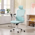 thumbnail image 2 of HOMCOM Ergonomic Office Chair with 4D Lumbar Support, Headrest, Light Green, 2 of 10