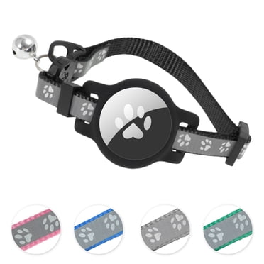 Unique Bargains Collier Imperméable pour Chat pour Airtag Collier Réfléchissant avec Clochette Collier pour Chat à Dégagement Rapide pour Support d'Airtag Colliers pour Chat Collier pour Chat pour Apple Airtag Noir