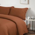 thumbnail image 2 of Swift Home Ultra Soft Solid Duvet Cover Set, Twin, Cinnam, 2 of 4