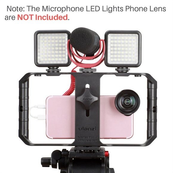 U Rig Pro Smartphone Video Rig Stabilizer Triple Cold Shoe Mount with 1/4inch Screw