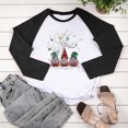 thumbnail image 4 of RKSTN Chandail pour Femmes de Noël à Col Rond, Chandail Imprimé du Père Noël, Manches Longues, Blouse Régulière à Empiècements, 4 of 5