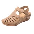 thumbnail image 1 of CEHVOM Soft Leather Closed Toe Vintage Anti-Slip Sandals For Women High-quality, 1 of 2