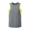 thumbnail image 2 of JDQJBZ Men's Tank Undershirts Solid Color Crew Neck Ice Silk Cool Tops, 2 of 5