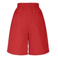 thumbnail image 5 of Summer Clearance! Womens Plus Size Pants,Summer Pants for Womens,Ladies' Summer Fashionable Design Casual And Comfortable High Waisted Loose Drawstring Multi Pocket Five Quarter Pants, 5 of 5