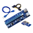 thumbnail image 2 of Transemion 2021 PCI-E Riser 6-pin with LED Lights Crypto Mining Card 1x TO 16x PCI-E RISER Blue 1M 1Set, 2 of 6