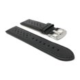 thumbnail image 3 of Extra Long (XL) 20mm GT Rally Perforated Leather Watch Strap Band, Stainless Steel Buckle, 3 of 7