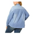 thumbnail image 3 of Agnes Orinda Women's Plus Size Button Down Long Sleeve Denim Shirts 3X Light Blue, 3 of 8