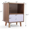 thumbnail image 3 of JAXPETY Set of 2 Nightstand Bedside Table with Open Storage and Drawer for Bedroom Living Room, 3 of 7